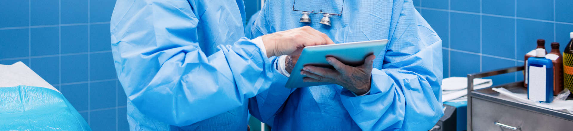 two surgeons in an operating theater