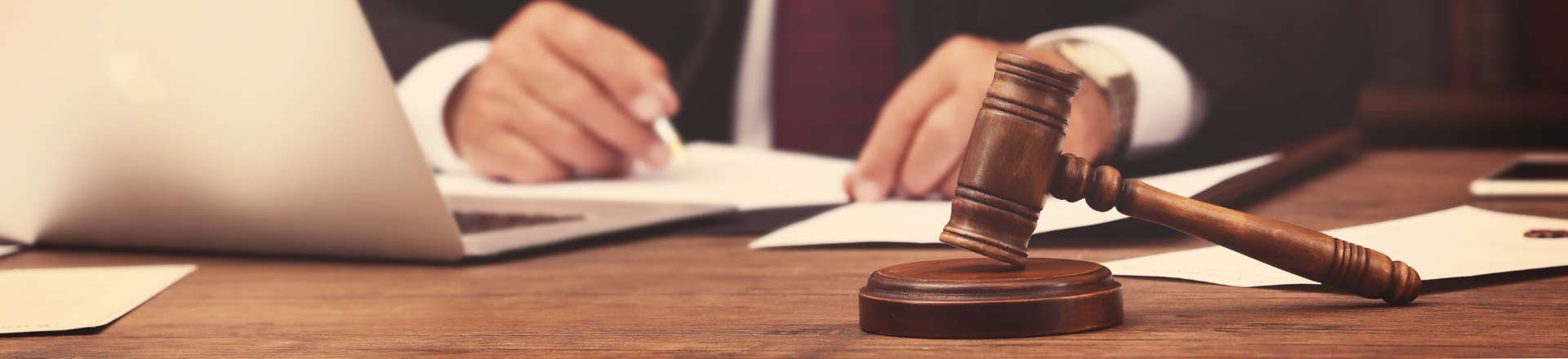 attorney at work in hs office