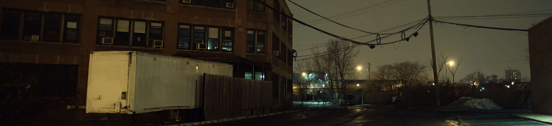 darken city area with inadequate lighting