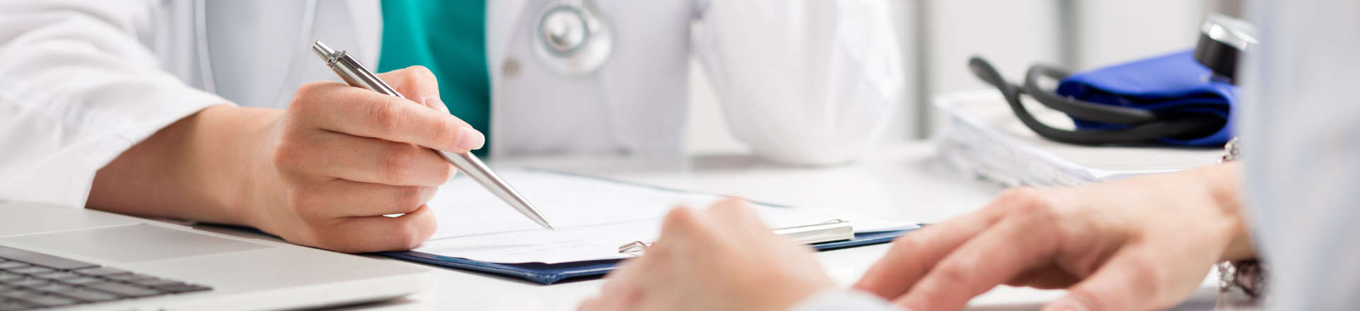 a patient at a doctor's appointment