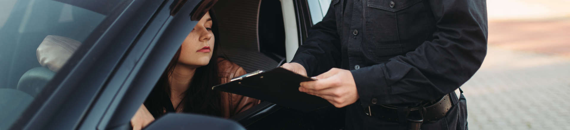 a teenage driver stopped for traffic violation